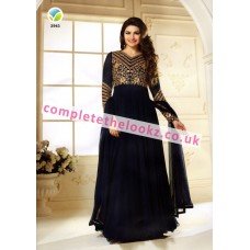 K2943 NAVY BLUE KASEESH PRACHI-10 ANARKALI DRESS 